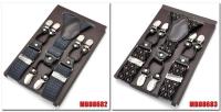 Cabestrillo de dos tonos de cuero marrón para hombre, estilo occidental, cinturón, longitud ajustable, 3,5x120cm - details 19