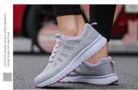 Zapatillas de mujer sual, vulcanizadas de malla plana transpirable, gimnasio, blanco, 2024 - details 8