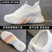 Verano casual aumento de altura zapatos de las mujeres otoño impermeable mesa malla superficie Xiaobai estudiante Baotou fondo plano - details 76