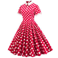 Hepburn, corte elegante, temperamento, puntos ondulados, falda de cola grande, estilo retro - details 2