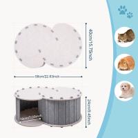 Cama túnel para gatos de fieltro en forma de S, nido para gatos semicerrado ventilado desmontable, resistente a los arañazos con agujeros, casa escondite para gatos - details 0