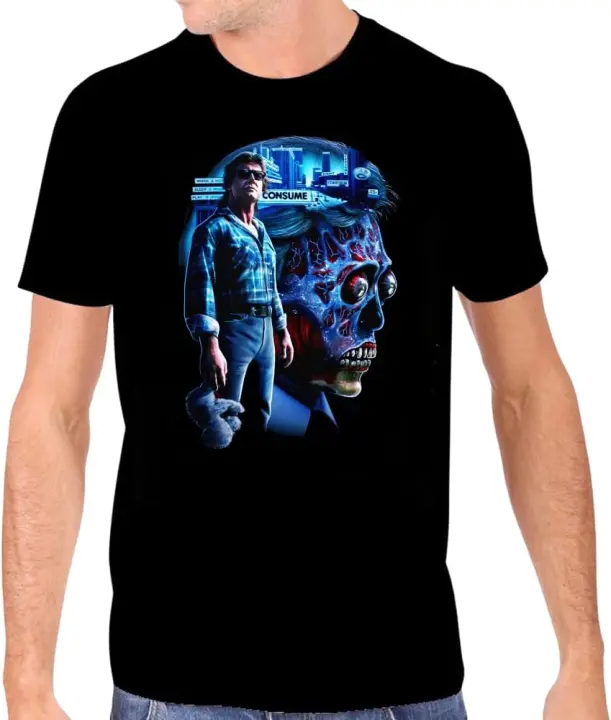 Camiseta para hombre, camiseta oficial de John Nada con oso, ellos Live Collage - 1