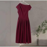 OUWU- Vestido de manga larga para mujer, elegante color sólido con abertura frontal, de moda para primavera y verano 2024 - details 3