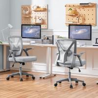 Silla de Oficina Silla de Trabajo con Reposabrazo Silla Ajustable Silla Ergonómica Silla Negra Altura Ajustable Malla Carga 136 KG Silla de Despacho Estudio - details 21