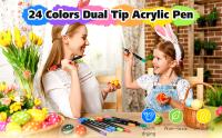 Rotuladores Acrílicos de Alta Saturación Pincel Redondo de Nylon con Doble Punta Ideal para Niños - details 0