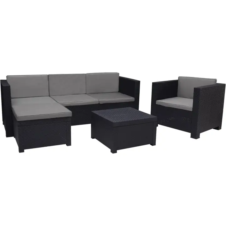 Conjunto de muebles de jardín color grafito |   Fabricado en España con Materiales Reciclados - 1