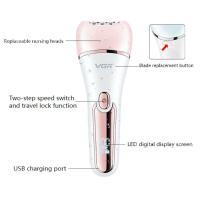 VGR 733 Epilador Eléctrico Para Mujer Trimmer De Cabello Facial Y Bikini Afeitadora Corporal Con 5 Piezas De Nozzle Tamaño 6 En 1 - details 1