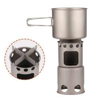 Estufa de titanio ultraligera para acampar, estufa de leña plegable portátil - details 1