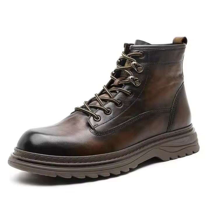 Venta al por mayor diseñado para hombres botines de plataforma Martens zapatos de hombre cuero genuino hecho a mano - 1