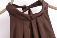 2024 Vestidos nuevos Verano Chic Elegante Fiesta Calle Juvenil Mujer Vestido largo de moda con cuello delgado - details 4
