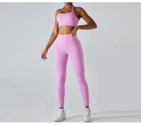 Pantalones deportivos de yoga para mujeres Cintura alta Entrenamiento rápido Control de barriga Elevación de glúteos Material de nylon Temporada primavera/verano - details 4