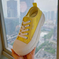 Nuevo versátil cabeza redonda con cordones pequeños zapatos blancos de moda para mujer y cómodos zapatos de tablero deportivo - details 2