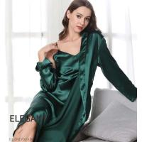 Roba Larga de 2 Piezas Ouwu Kimono Ence con Agujero, Pijama de Cuello en V, Ropa Casual de Primavera Política de Devolución Aceptable - details 2