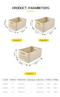 Cesta de ropa plegable de plástico popular con función de caja de almacenamiento apilable - details 2
