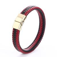 Pulsera trenzada de acero inoxidable para hombre y mujer, brazalete multicapa de Color negro y marrón, joyería de cuero - details 0