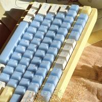 Teclas translúcidas azules de 164 teclas, PBT ABS, doble disparo, perfil de cereza, juego grande de teclas para teclado nical con diseño Alice - details 4