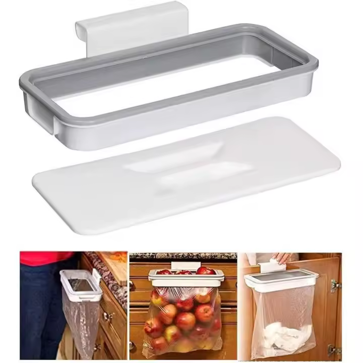 Soporte de Bolsa de Basura Colgante Rack de Almacenamiento de Desperdicios para Cocina - 1