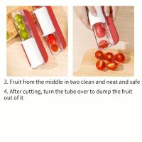 Nuevo cortador de uvas de plástico, rebanador rojo y verde, separador de verduras multifuncional, rebanador Manual de ensalada, utensilio de cocina - details 6