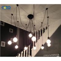 Lámpara colgante de araña de cable negro Vintage, múltiples fuentes de luz, Simple, comedor, café, 1-2m - details 2