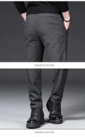 Pantalones de felpa de invierno para hombre, pantalones de negocios cálidos con cordón de terciopelo, gruesos, informales, elásticos - details 20