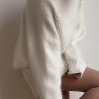 Jersey informal de punto con bordado de Jacquard blanco para mujer, Jersey holgado de manga larga con cuello redondo elegante, jersey de viaje para señora nueva 2024 - details 13