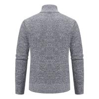 Abrigo deportivo informal para hombre, cárdigan cálido de lana con cremallera, cuello alto, Color sólido, otoño e invierno - details 24