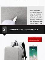 Mochila de negocios para hombre, accesorio sencillo de carga USB, ligera, para viaje, 1 paquete de 15,6 pulgadas - details 31
