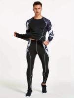 Men's Quick-Drying Compression Fitness Suit for Running, Training, and Basketball - details 3
