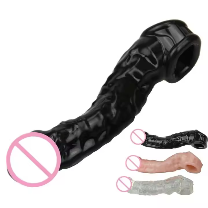 Empaque privado Condón Sexy Extendido Reutilizable Retraso Impotencia Erecciones Duraderas ED Anticonceptivo Punto G Funda de Dildo Real Masturbador Juguete Sexual para Hombres - 1