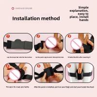 Vibrador consolador de cuero con correa forzada, arnés eléctrico para cintura, soporte para cinturón con lazo fijo, inserción de orgasmos especializados - details 12
