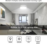 Lámpara LED de Techo ABS IP44 18W, 2050LM, 3000/4000/6500K, Plafón Impermeable para Cocina, Comedor, Iluminación Interior Moderna, 23*23*5 CM - details 16