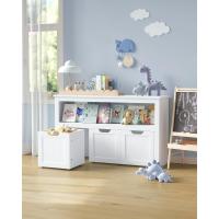 Estantería para Niños, Estantería Infantil para Juguetes, 3 Contenedores con Ruedas, Estantería de Almacenamiento, para Salón, Dormitorio, 30 x 102 x 60 cm, Blanco LHS380W01 - details 1