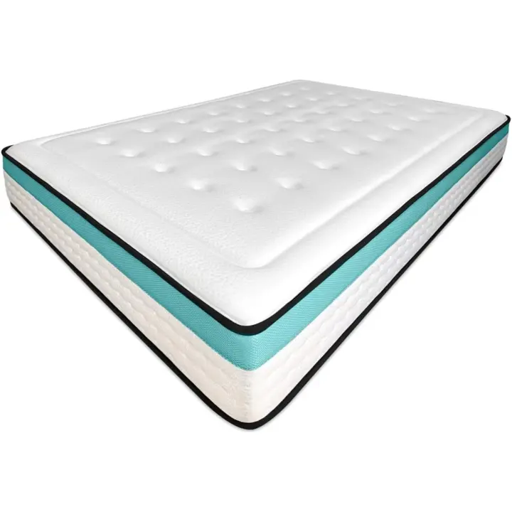 Colchón de viscoelástico Flow Comfort+ de doble capa Altura de 24 cm, Firmeza Media/Alta, Tratamiento antiácaros, antibacterias, hipoalergénico Hecho en España - 1