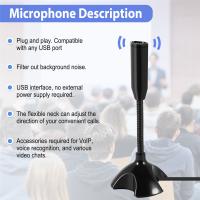 Micrófono USB Web Flexible con cancelación de ruido para Mac, PC, ordenador portátil, soporte - details 7