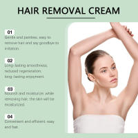 La suave crema depilatoria de aguacate es suave, no irritante, limpia todo el cuerpo y elimina suavemente el vello. - details 3