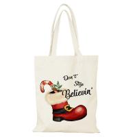 Bolso de Hombro Estampado de Navidad Bolso Ecológico de Poliéster con Tela de Lienzo - details 8