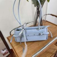 Bolso de mano francés dulce que combina con todo, bolso de hombro de PU con lazo colgante, estilo coreano, Color sólido, bolsos para las axilas para mujer, uso diario - details 12