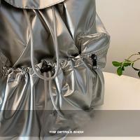 Linda mochila con cordón de estilo coreano, gran capacidad, diseño de nicho, bolsa de nailon suave y ligera, bolsa plegable para libros, bolso de hombro para exteriores - details 4