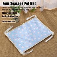 Alfombrilla Universal de seda de hielo con dibujos de perros, alfombrilla plegable impermeable para Gato, alfombrilla refrescante antideslizante, 2 tamaños, caja para perros, cama para dormir en casa - details 12