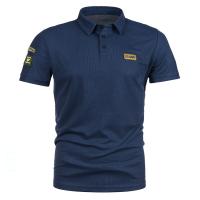 Polo de manga corta para hombre, camiseta de manga corta con símbolo de empalme, solapa informal, novedad de verano - details 1
