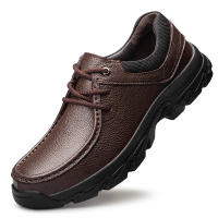 Abnkarwin Zapatos Casuales para Hombres de Cuero Genuino Tamaño Grande para Primavera y Otoño en Negro y Marrón Anti-Deslizante para Exteriores Material de Punta de Cuero Natural - details 8
