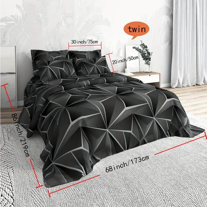 Conjunto de Ropa de Cama Nórdica de Moda 2/3 Piezas sin Núcleo, 1*Funda Nórdica + 1/2*Funda de Almohada - 1