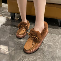 Botas de nieve de terciopelo para mujer, botines cálidos de felpa con cordones, zapatillas suaves, zapatos cómodos de algodón, invierno, 2023 - details 15
