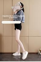 Zapatos Blancos De Cuero Con Plataforma De Zapatos De Mujer, Nuevos Zapatos Deportivos Casuales De Moda - details 0