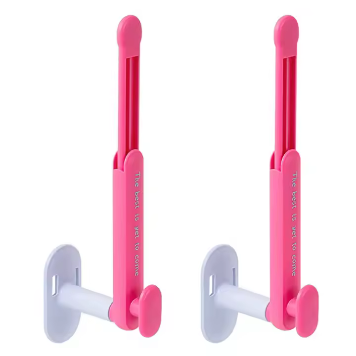 Estante de almacenamiento retráctil para cuerda de pelo, organizador de diadema montado en la pared de dopamina, plástico impermeable, 2 uds. - 1