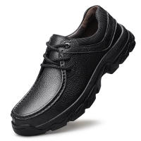 Abnkarwin Zapatos Casuales para Hombres de Cuero Genuino Tamaño Grande para Primavera y Otoño en Negro y Marrón Anti-Deslizante para Exteriores Material de Punta de Cuero Natural - details 1