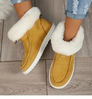 Simple Solid Color Thickened Medium Tube Warm Snow Boots Fashion Comfortable Thick Bottom Snow Boots Women Footwear - details 11