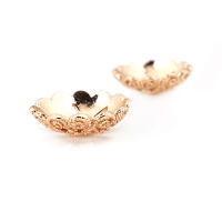 Tapas de Abalorios de Brasso Dorado 18K de Alta Calidad Accesorios de Joyería DIY para Collares y Pendientes - details 19