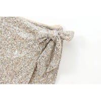 BUNO-Falda midi envolvente con lentejuelas para mujer, cintura alta con lazo atado, faldas femeninas, fiesta, moda - details 11