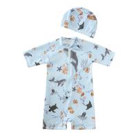 Chic Traje de Baño de Una Pieza Floral sin Espalda para Niñas Bikini de Bebé a Prueba de Sol con Sombrero Perfecto para Vacaciones en la Playa - details 24